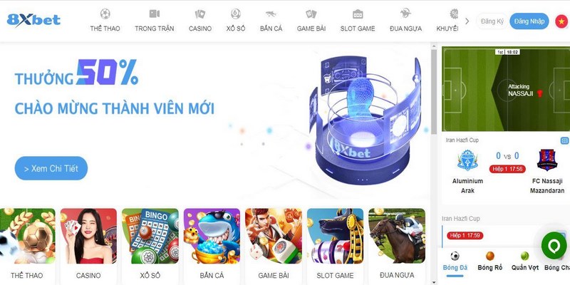 Nhà cái 8Xbet là một trong những sân chơi uy tín ở thị trường Việt Nam